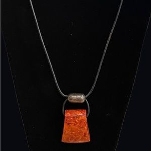 Silpada “Cardinal Rule” Sponge Coral Necklace N0965
